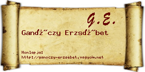 Ganóczy Erzsébet névjegykártya